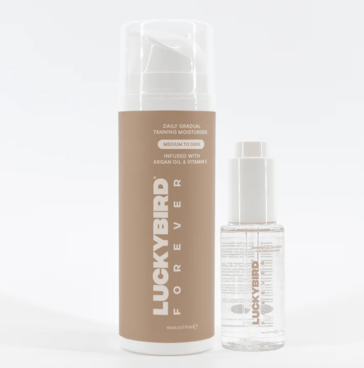 The Buildable Glow — gradual moisturiser and drops