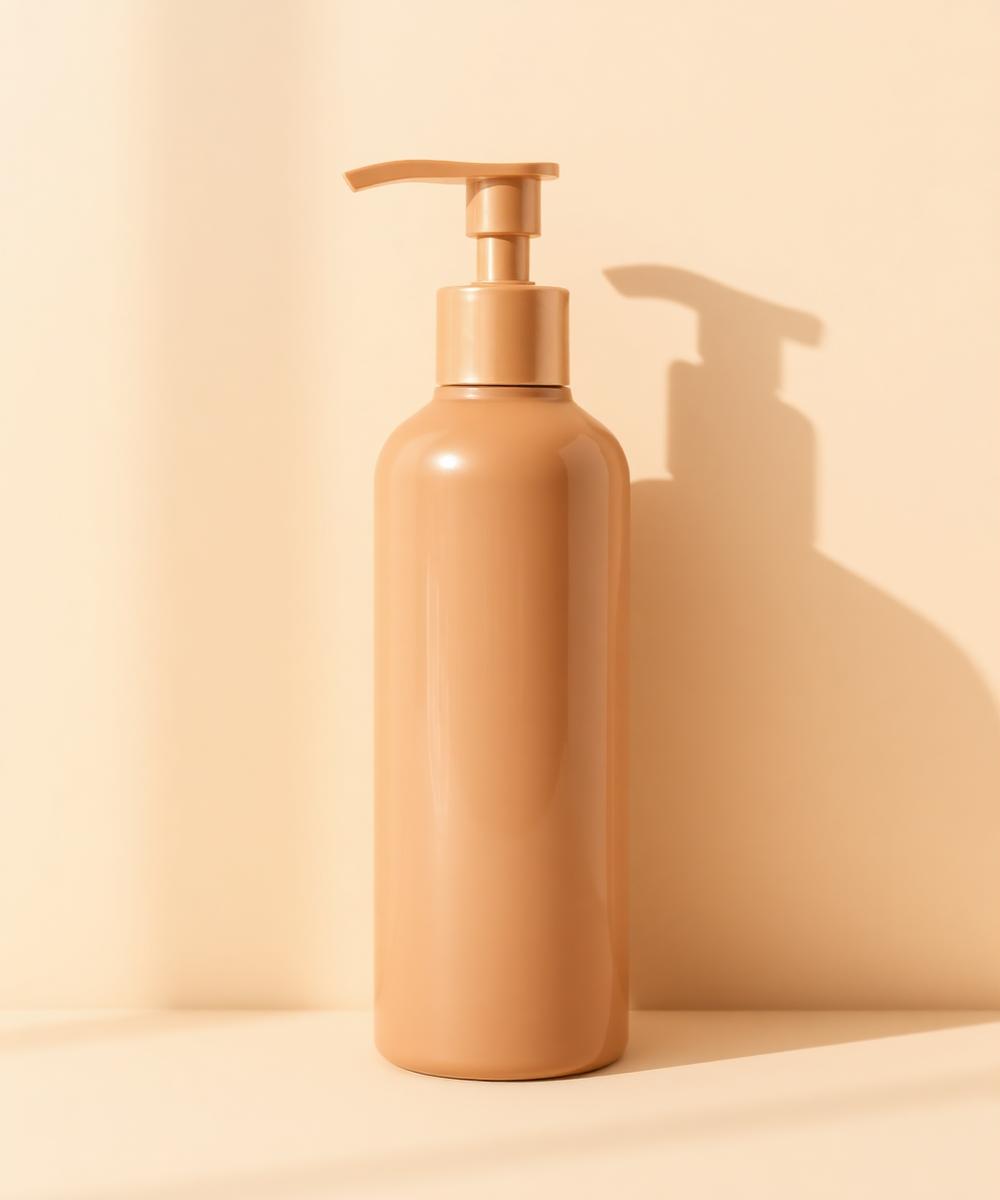 White lotion on a ceramic tile.
